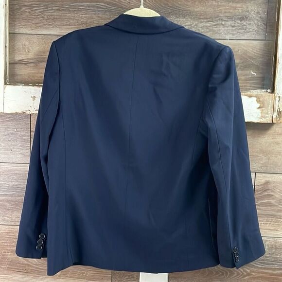 JH Collectibles Women’s Petite Navy Blue Pure Wool Fully Lined Blazer Size 10P - Picture 4 of 7